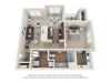 1 Bedroom F 1 Bath Floor Plan 1 Bedroom F 1 Bath Floor Plan at Beacon Place Apartments, Maryland, 20878
